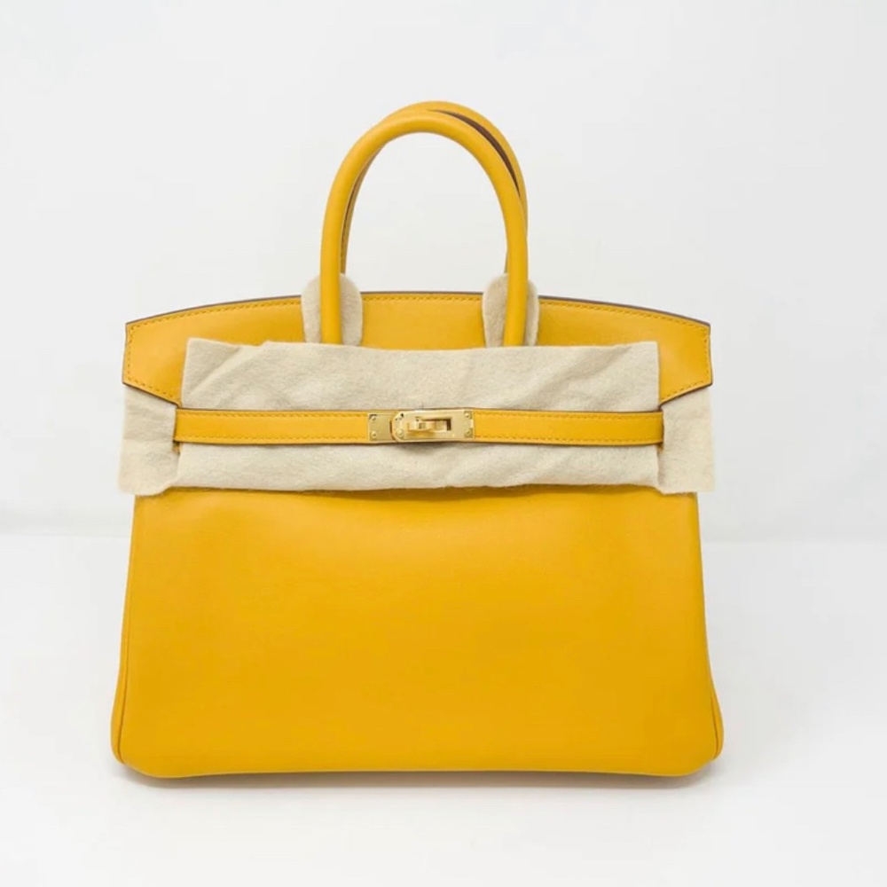 Authentic Hermes Birkin 25 Jaune Ambre Swift Gold Hardware - Picture 2 of 10
